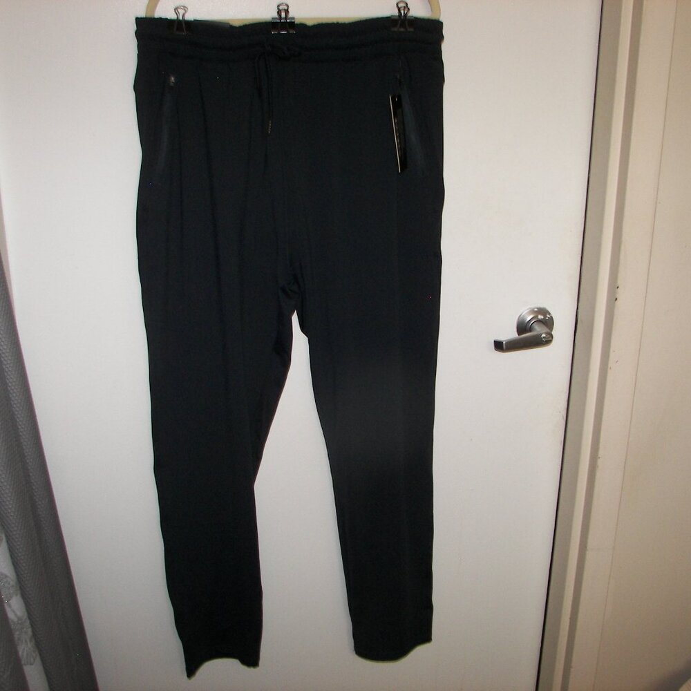 Parisdiary men's navy blue XL stretch pants LNWT drawstring closure